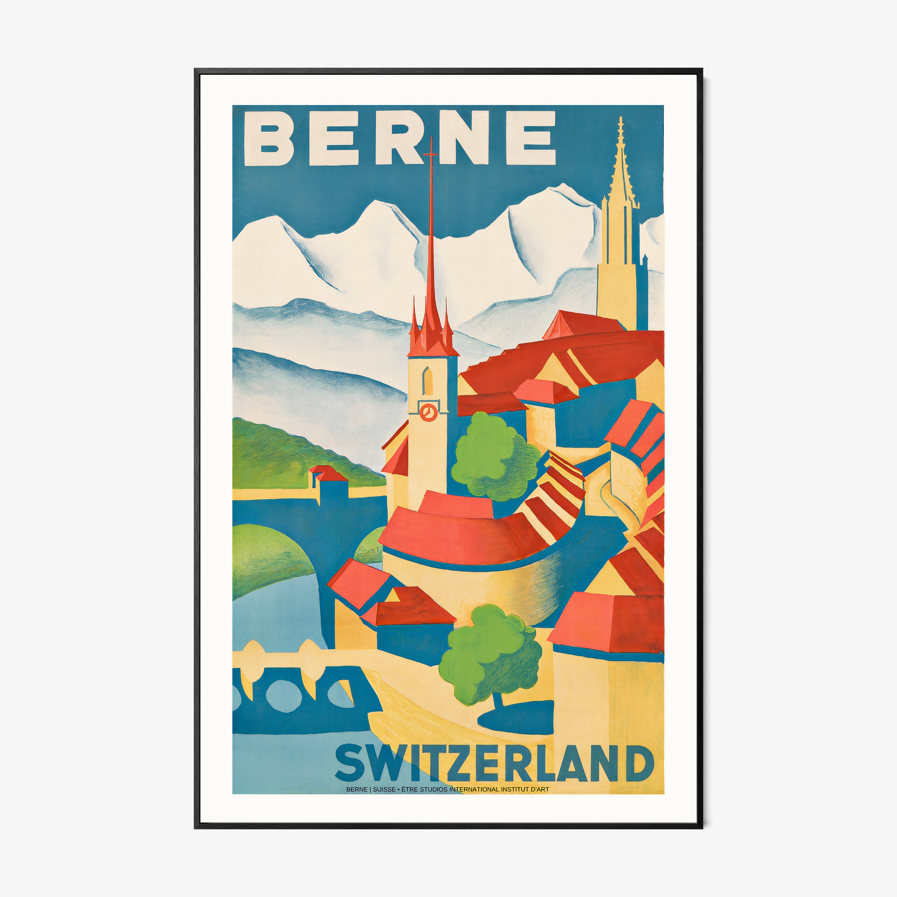 Framed poster of Berne Switzerland