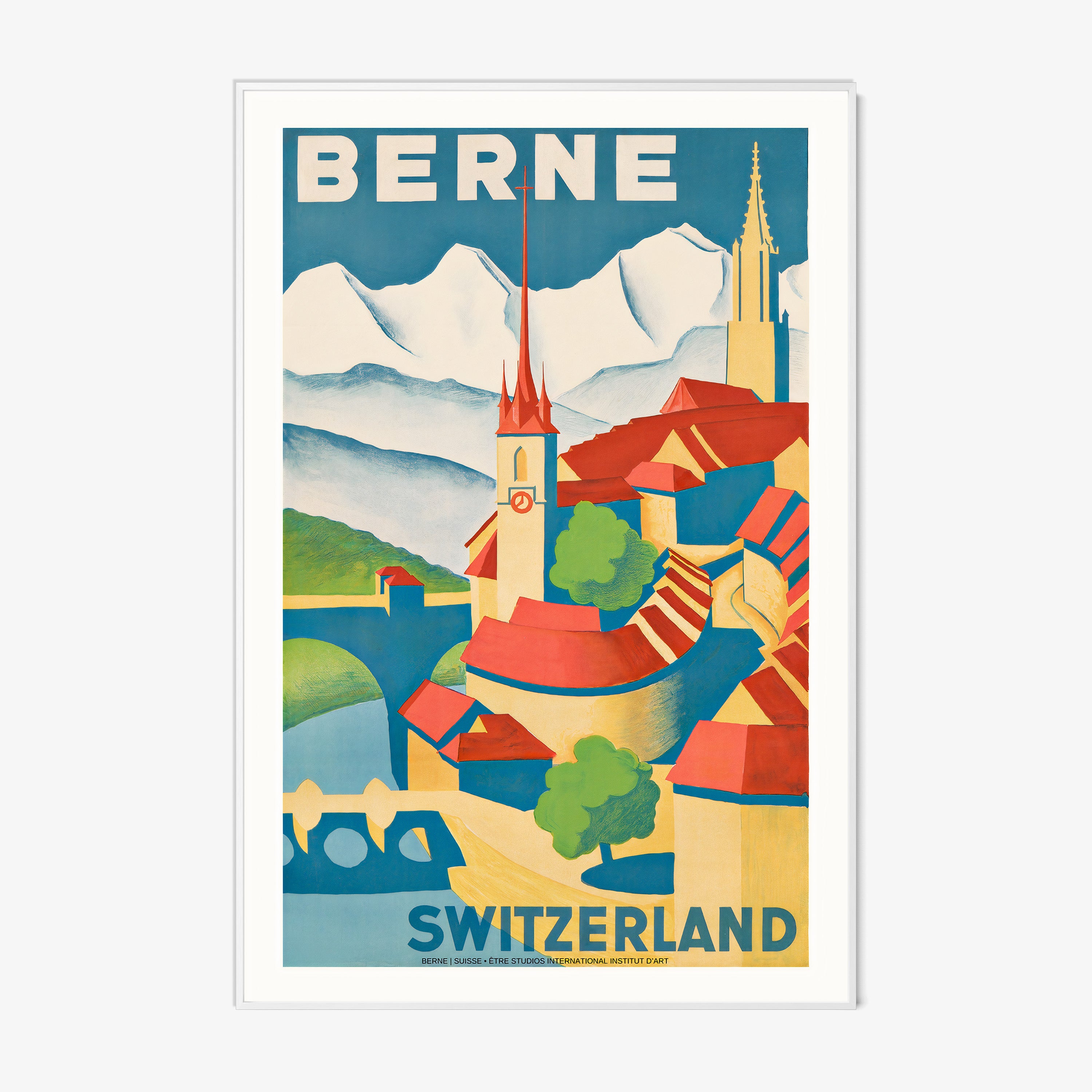 Framed poster of Berne Switzerland
