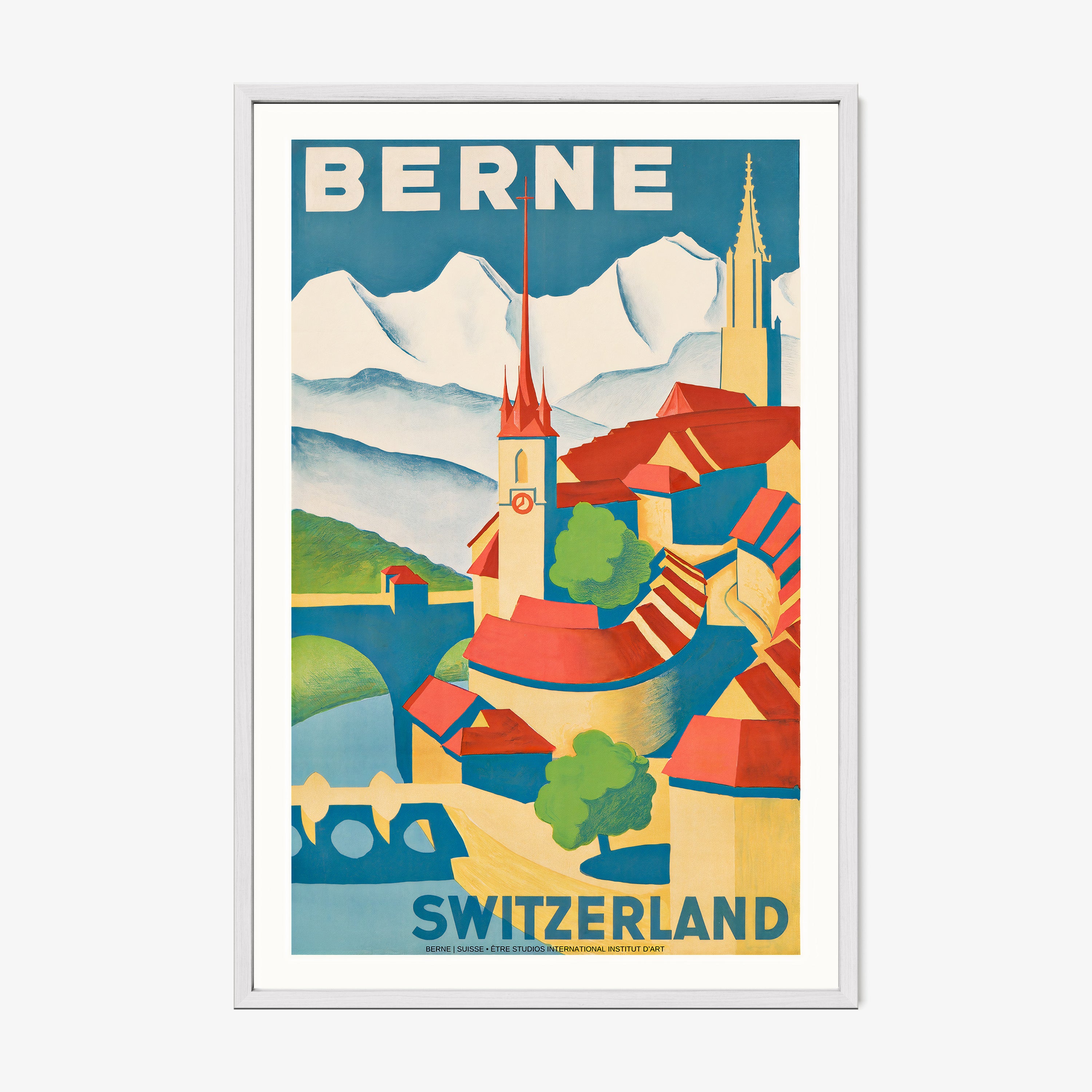 Framed poster of Berne Switzerland