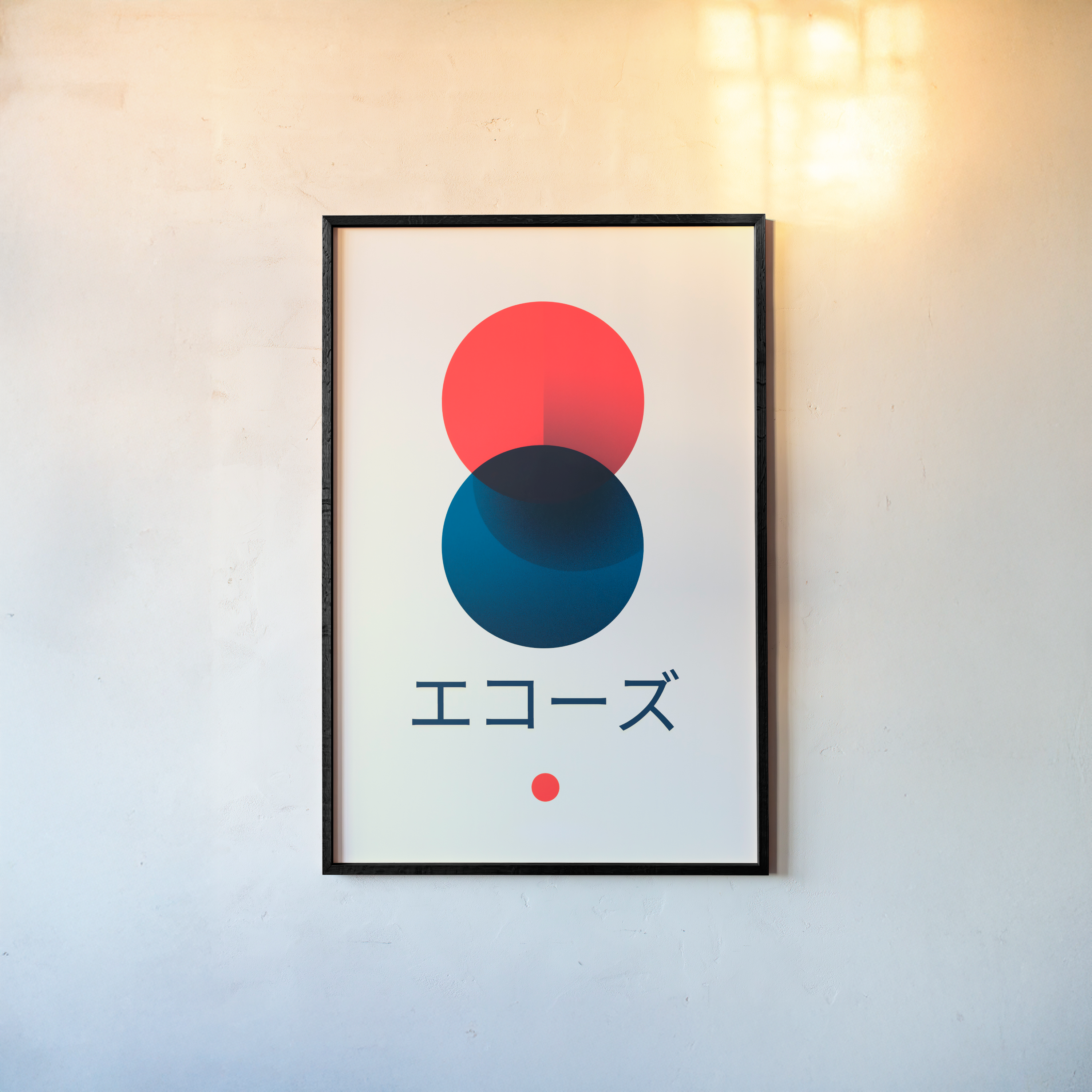 Framed poster titled "Echoes"