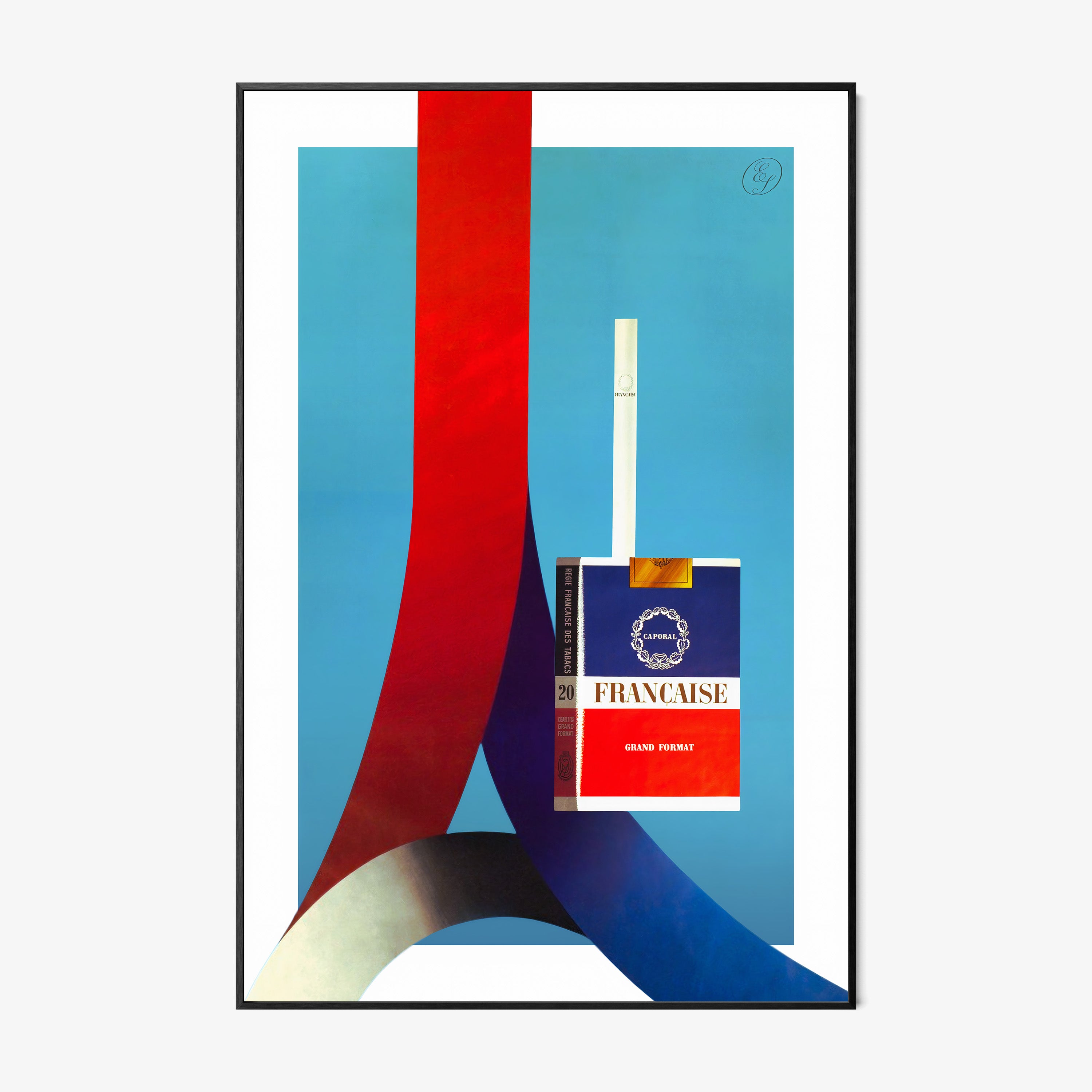 A poster features a french cigarette advertisement