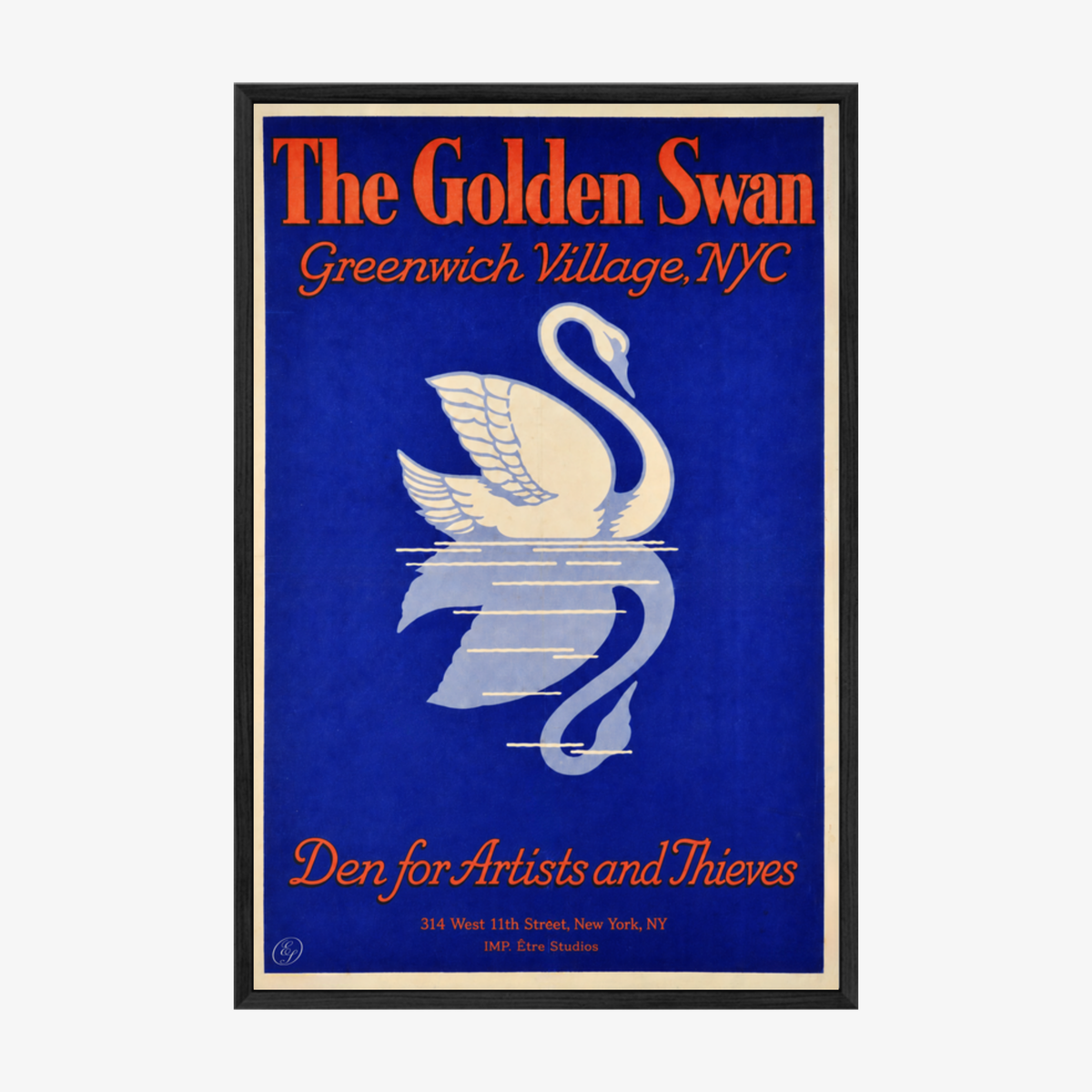 Golden Swan Black Oak Frame