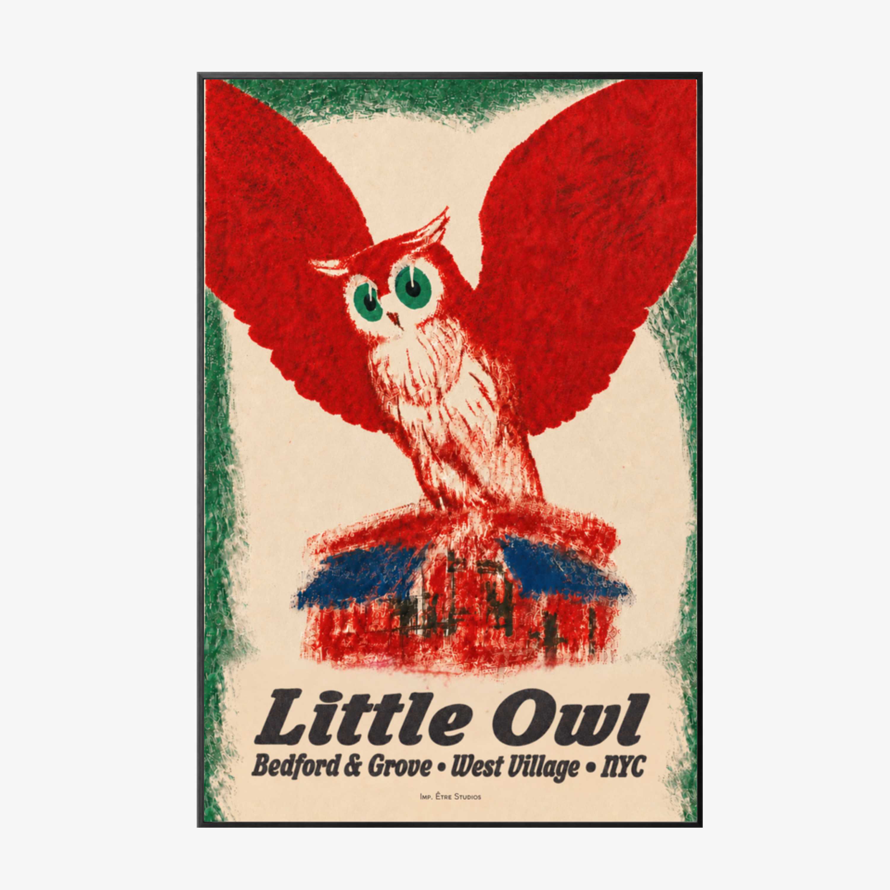 Little Owl Black Metal Frame