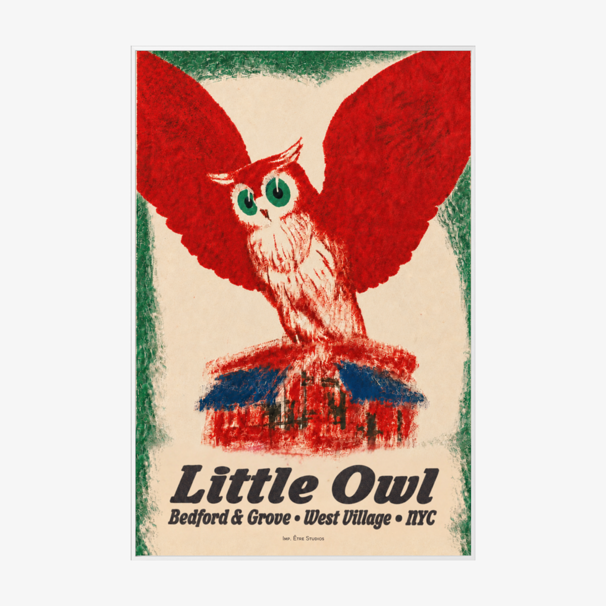 Little Owl White Metal Frame