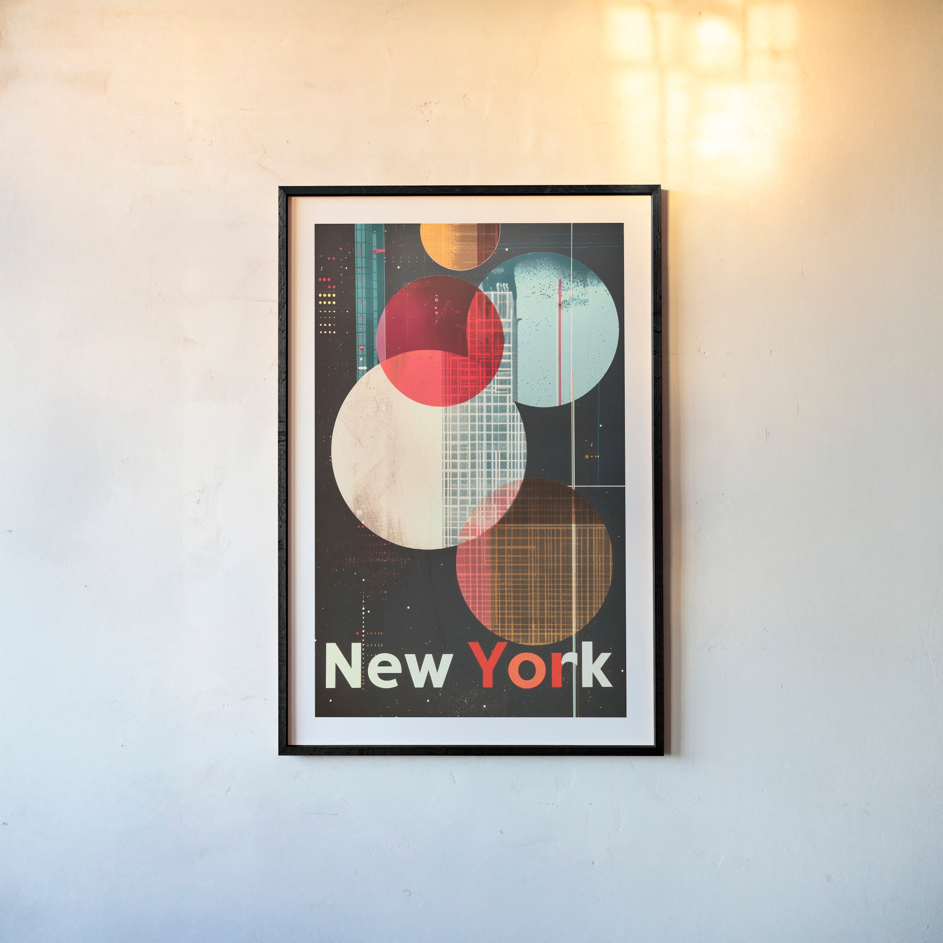 Framed "New York" poster