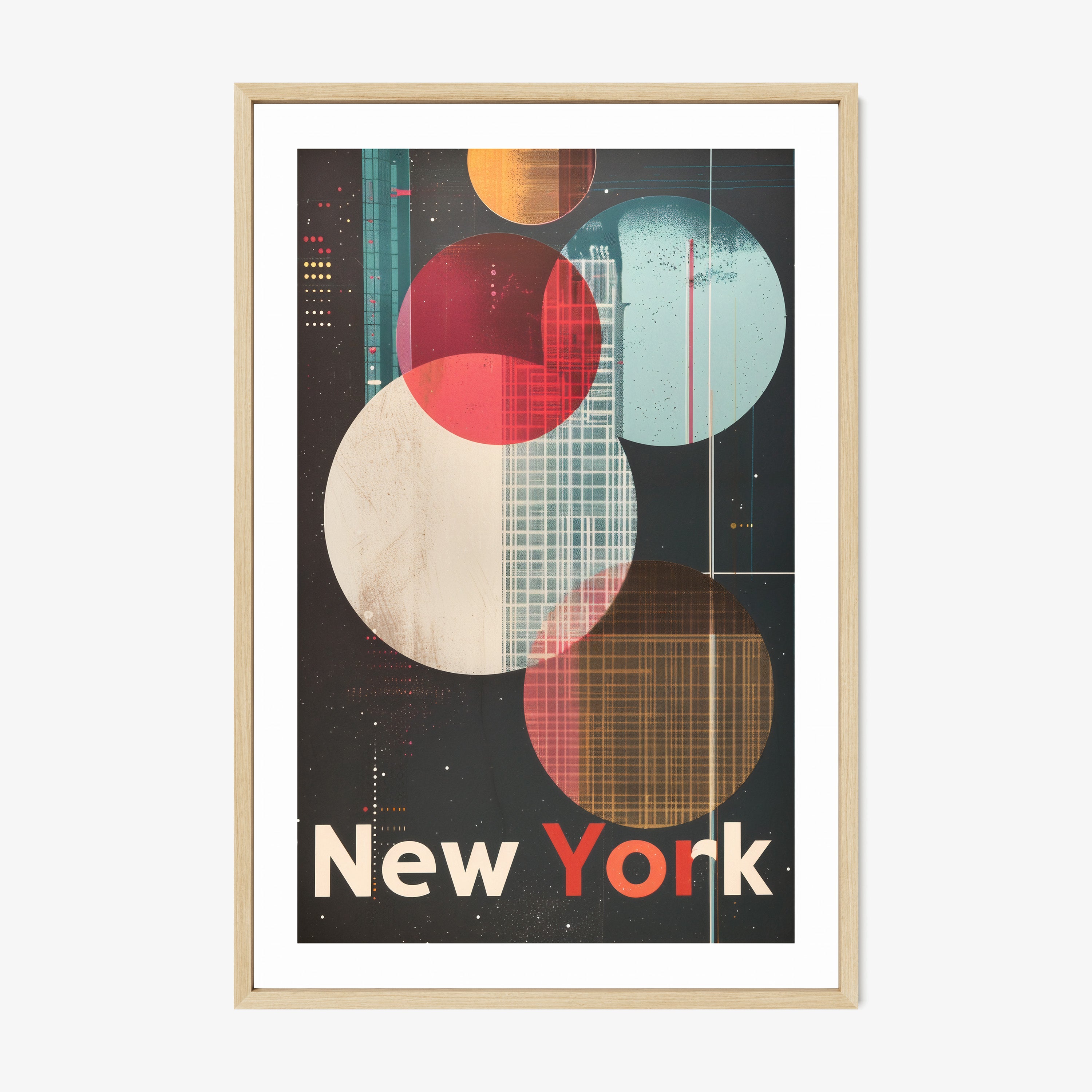 Framed "New York" poster