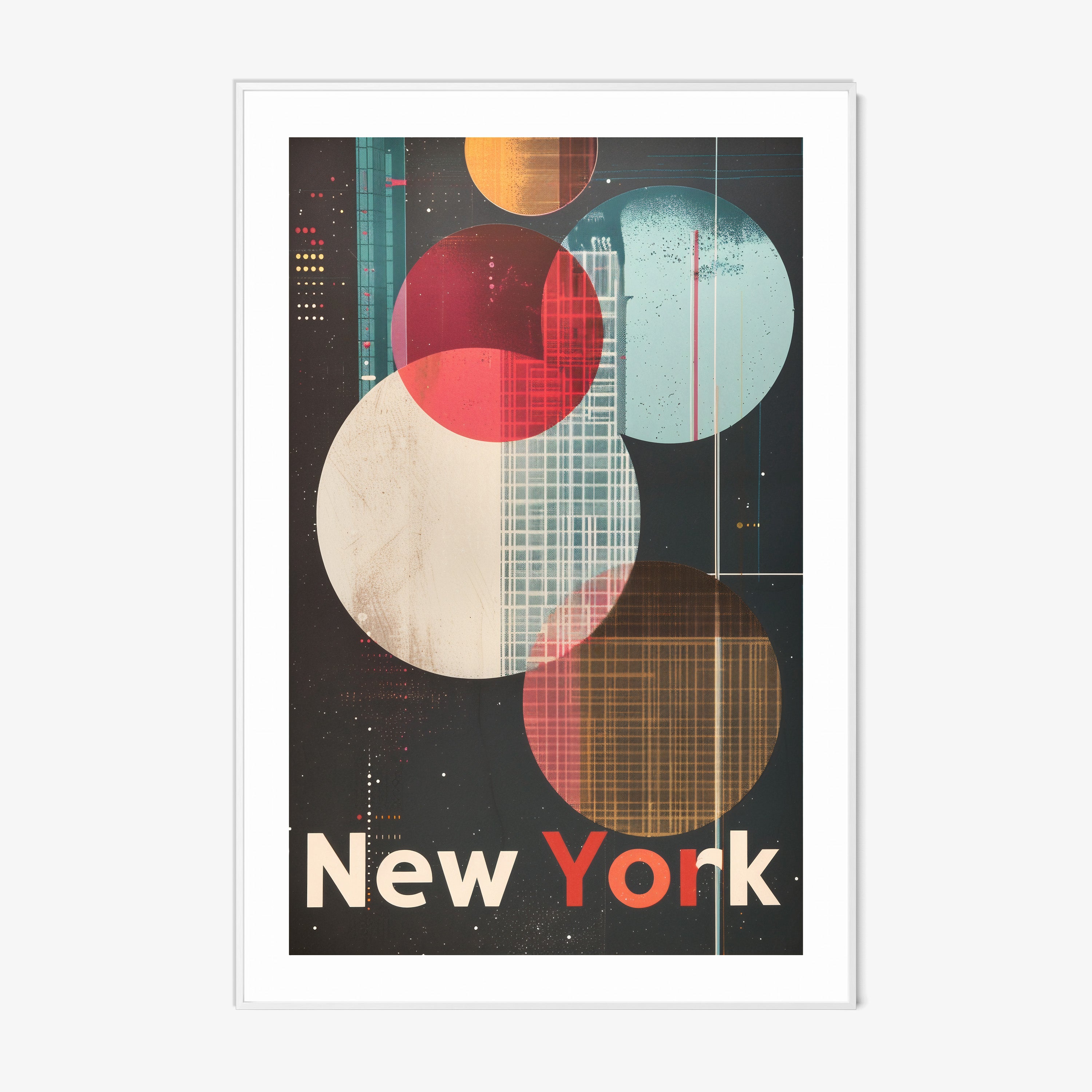 Framed "New York" poster