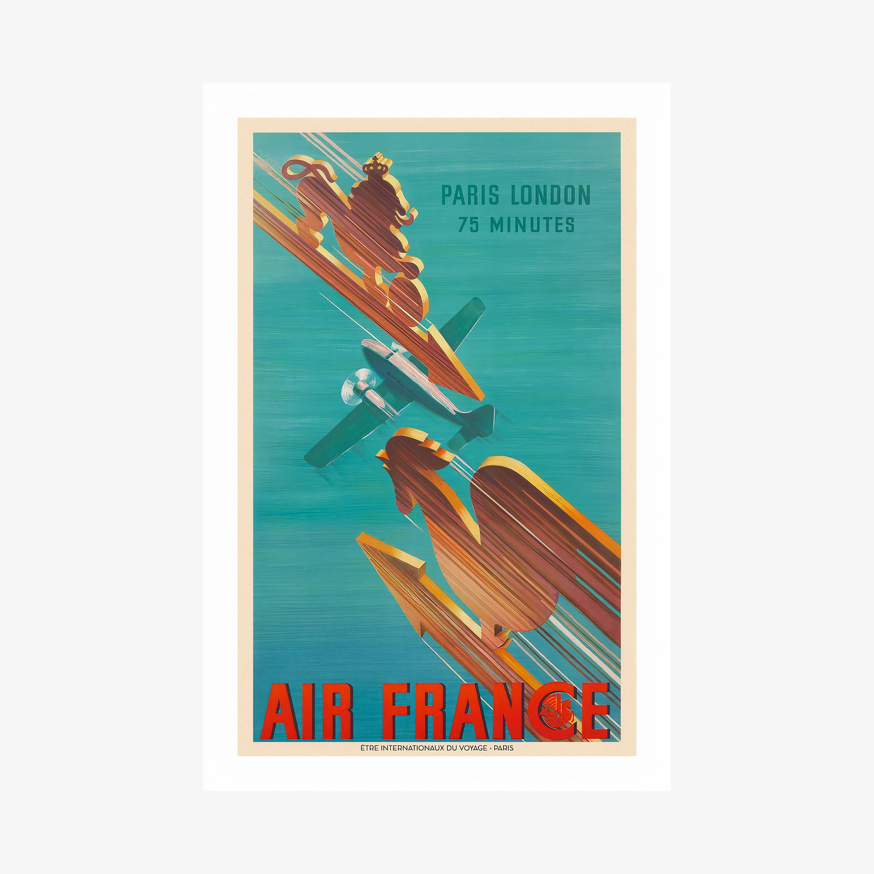 Air France poster on a wall