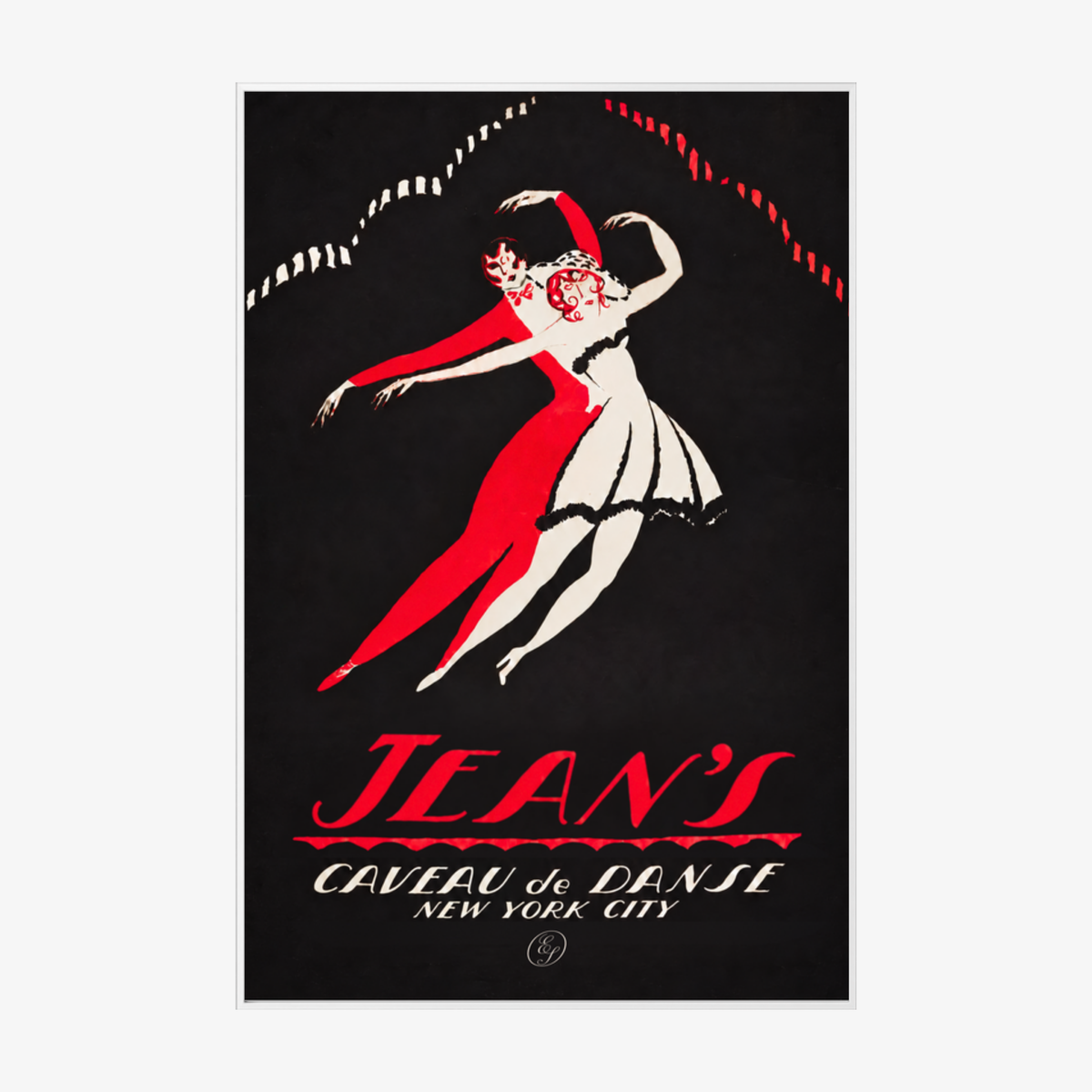 Jean's White Metal Frame