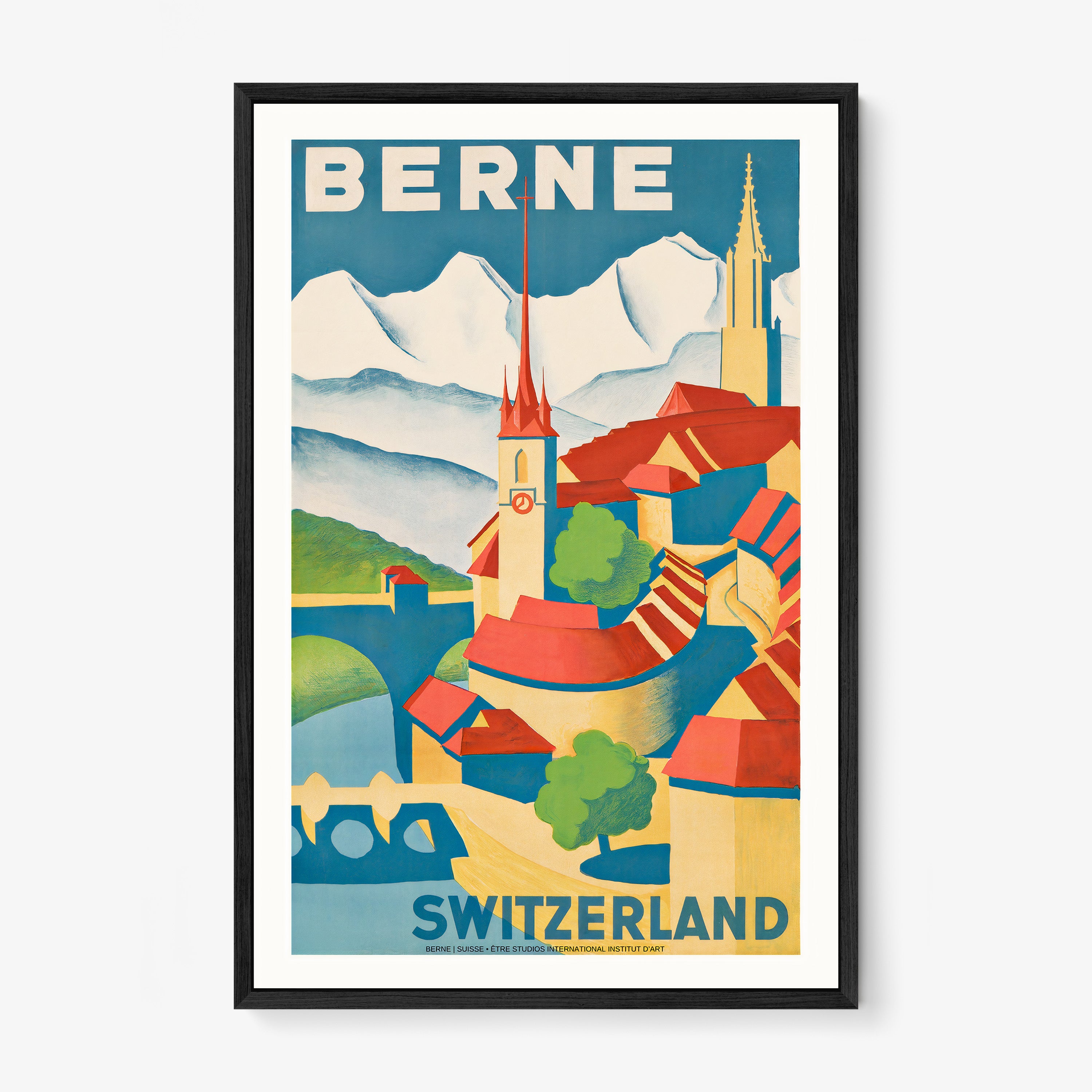 Framed poster of Berne Switzerland 