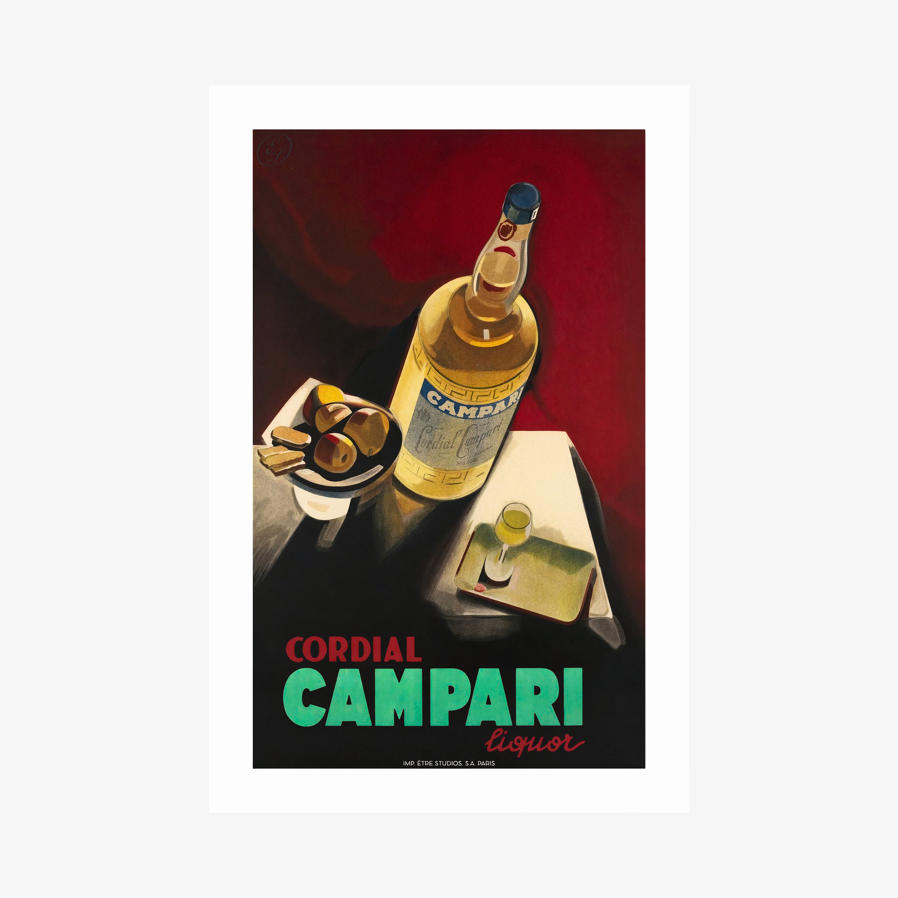 A poster features cordial Campari liquor
