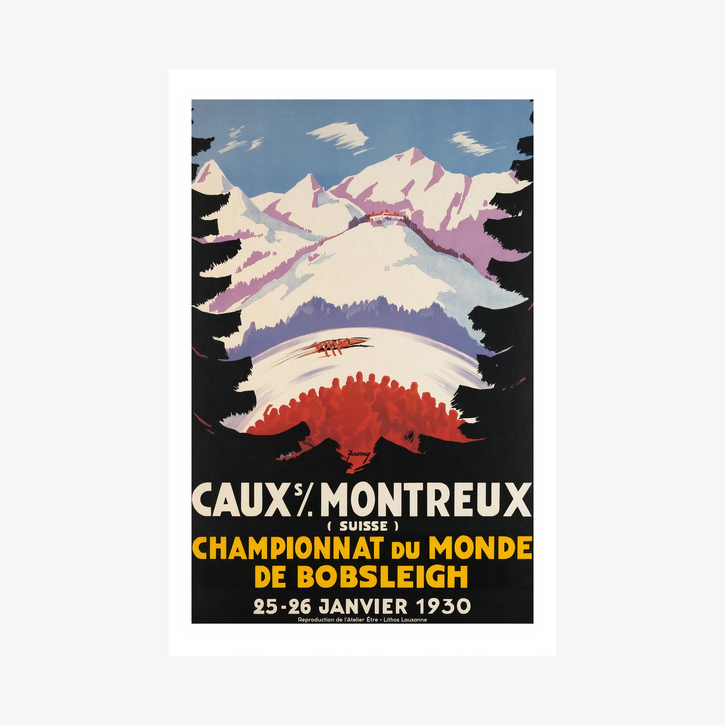 Poster of the Caux Montreux bobsled championship