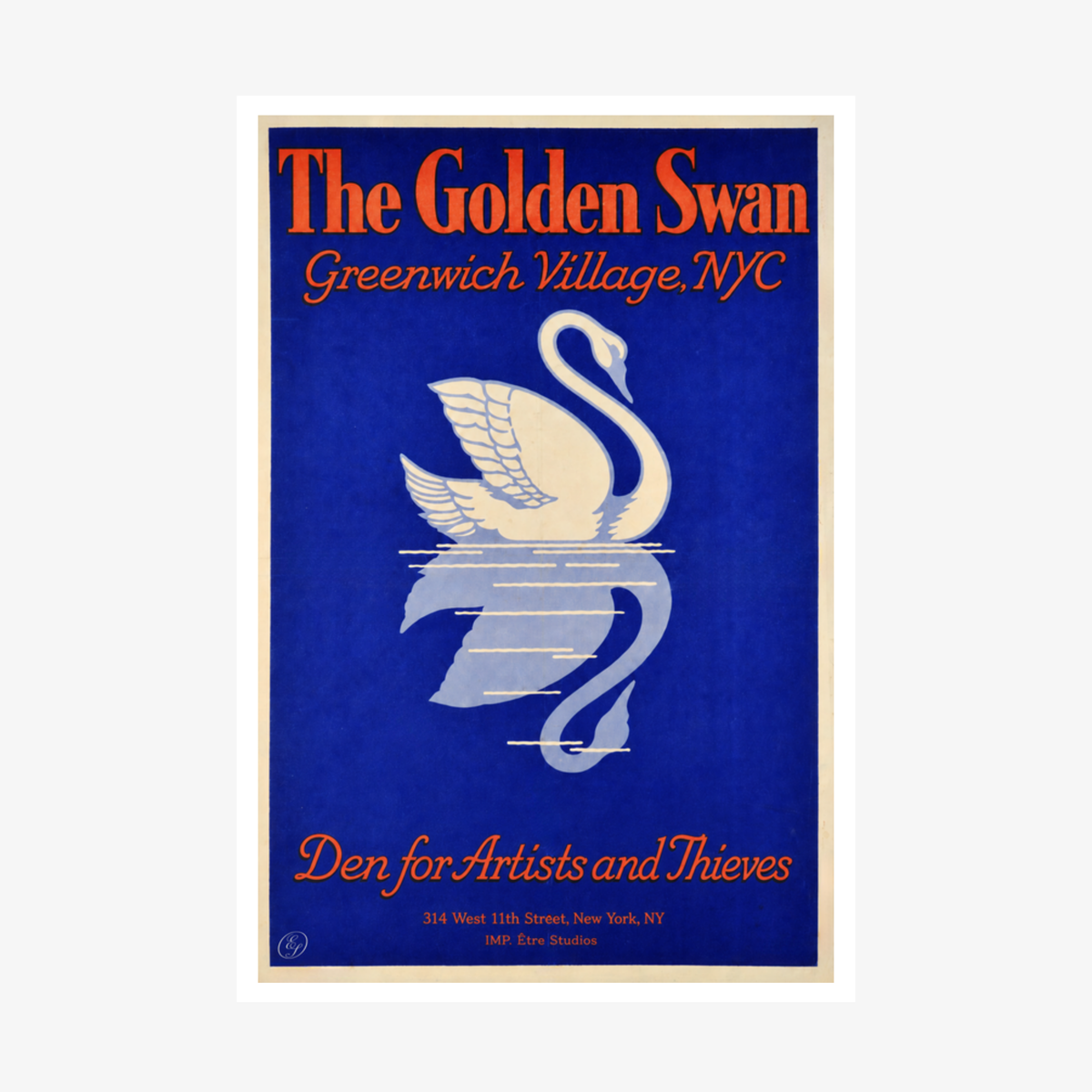 Golden Swan Unframed Frame