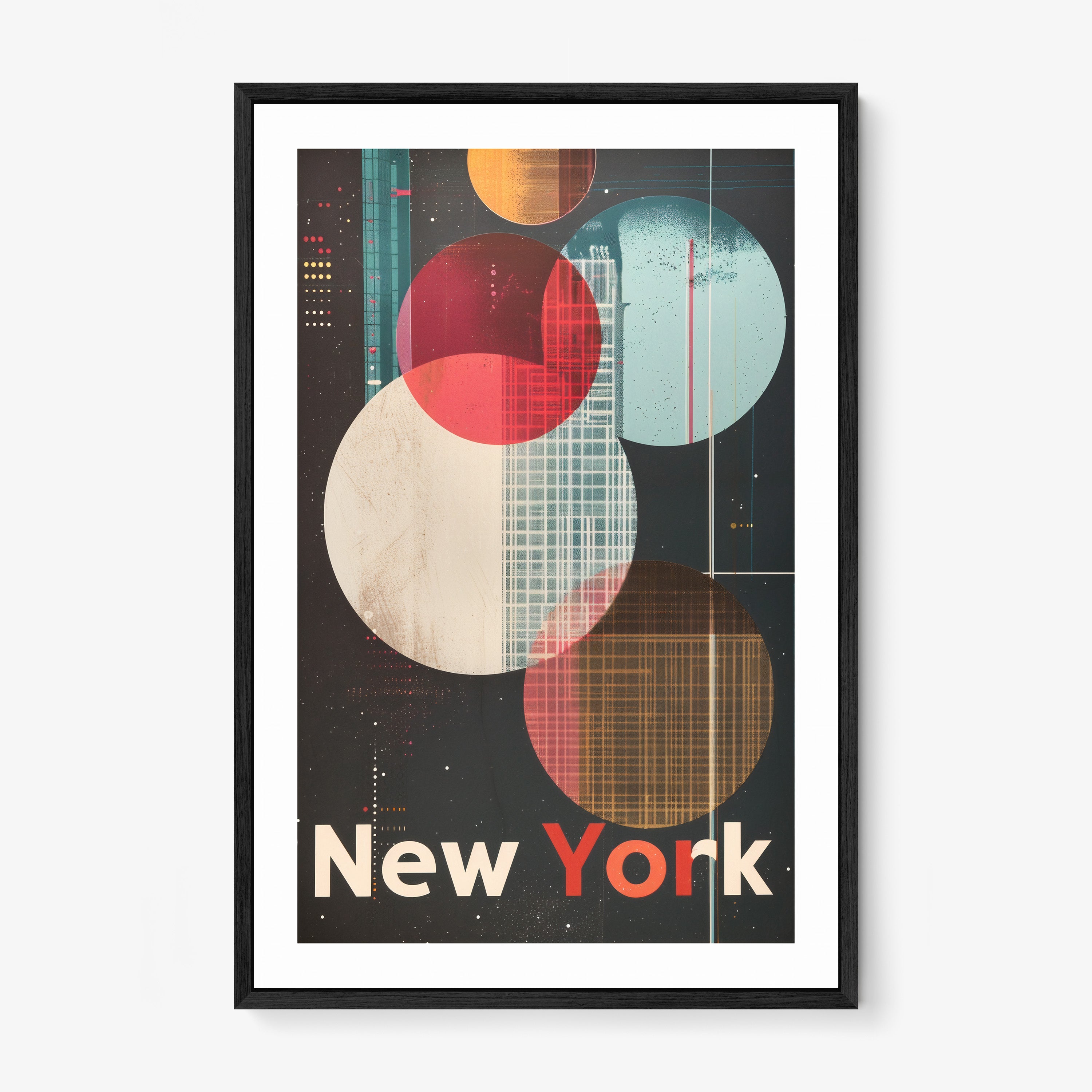 Framed "New York" poster